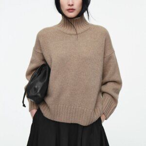 COS Pure Cashmere Mock-Neck Sweater